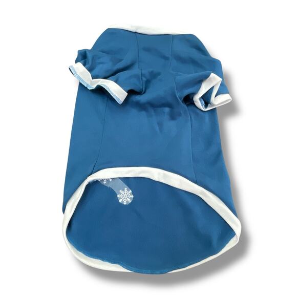 Wondershop Snowflake Dog Sweatshirt Size Large Fleece Lining Pet Pup Blue White - Picture 8 of 13